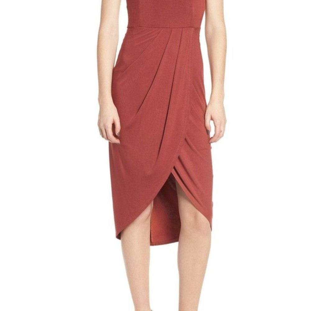 Soprano Pleated Wrap Dress